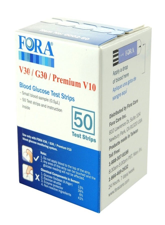 فورا شرائط اختبار FORA V30/G30/PremV10 DME، 50 شريطًا - Image 1